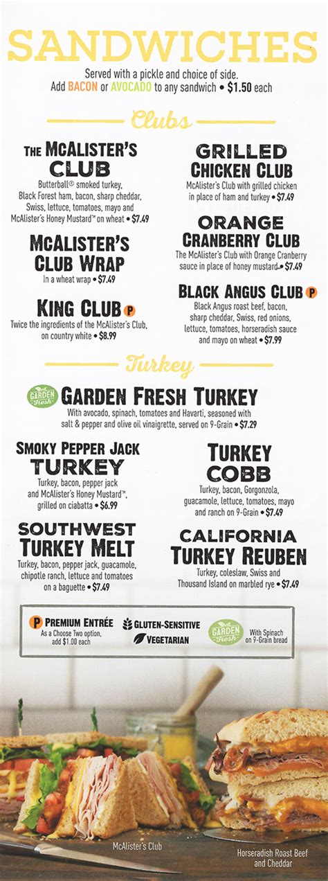 mcalister's deli menu